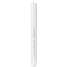 Blanc Bougies de l'Avent Broste Copenhagen Signature Calendrier H 29 cm Blanc Argenté Bougie de l'Avent