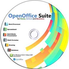 Office Software Open Office on CD for Home Student and Business Compatible with Microsoft Office Word Excel PowerPoint for Windows 10 8 7 powered by Apache