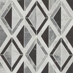 Tiles Bedrosians Modni Arlo Honed Marble Mosaic Tile Cool Blend 5-Pack 5.6 SF