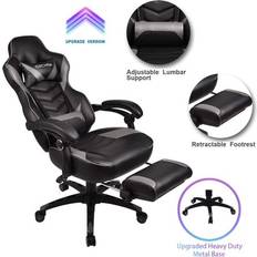 Gaming Chairs ELECWISH Ergonomic Adjustable Lumbar High Back Has Arms Swivel Gaming Chair Gray