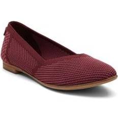 Toms Dam Jutti Neat balett platt, Djup vinröd reprev stickning