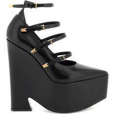 Snøring Pumps Versace Tempest Leather Pumps - Black