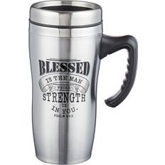 Christian Art Gifts Blessed Is The Man Stainless Steel Travel Mug Taza de viaje