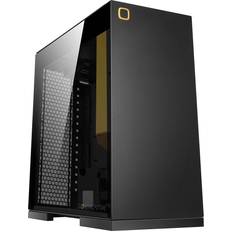 Geometric Future Lohan Case Mid Tower No-Power Vetro Temperato minITX-mATX-atx-ssi-eeb Nero