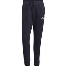 Essentials french terry tapered cuff 3 stripes bukser adidas Men's Essentials French Terry Tapered Cuff Pants - Legend Ink/White