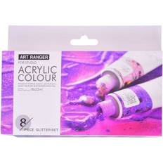 Art Ranger Acrylic Paint Set Glitter Colours 8x22ml