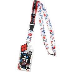 Accessories BioWorld DC Comics Harley Quinn Mad Love Lanyard ID Badge Holder with Collectible Sticker