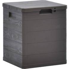 Plastique Boîtes de rangement pour decks vidaXL Boíte de rangement de jardin 90 l Marron