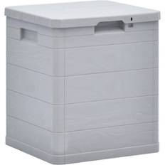 Plástico Cajas para mazos vidaXL Caja De Almacenamiento De Jardín 90 L Gris Claro