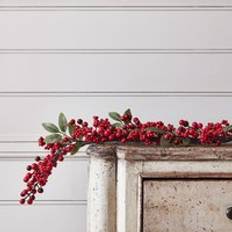 Garlands & Confetti sale Lights4fun 2m Red Berry Christmas Garland