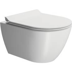 Gsi Pura mathvid vægtoilet 50x36cm med Swirlflush