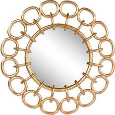 Round Wall Mirrors Home ESPRIT S3054043 Gold Wall Mirror 95x95cm