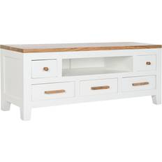 Dkd Home Decor TV Benches Dkd Home Decor Standard White /Brown TV Bench