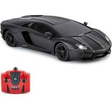 Lamborghini Aventador officiellt licensierade fjärrkontroll bil med arbetsbelysning, Radio kontrolleras Road RC Car 01:24 Scale, 2.4Ghz Matte Black, stora leksaker för pojkar och flickor