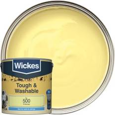 Paint Wickes Tough & Washable Emulsion Primrose No.500 Wall Paint Primrose 2.5L