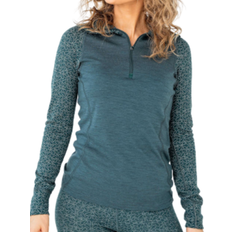 Polyamid Undertrøyer Devold Duo Active Zip Neck Woman - Green