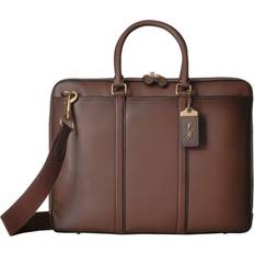 Computer Bags Coach Metropolitan Slim Briefcase - Brass/Saddle