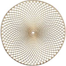 Guld Glasbrikker Zeller Mandala Tallerkenpude Ø 38 cm Guldfarvet Glasbrik