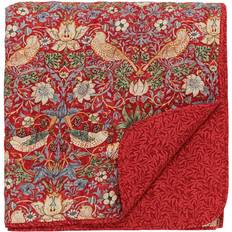 William Morris Strawberry Thief Bedspread Red (265x260cm)