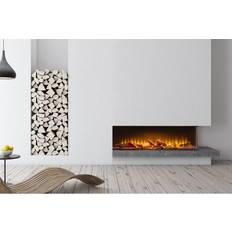 Acantha Aspire 100 Corner View Media Wall Electric fire Black
