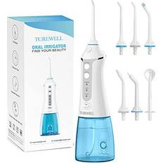 Turewell fc1591 water flosser for teeth, portable cordless oral white