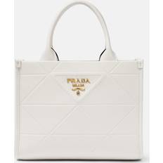 Taschen Prada Tote Symbole Mini aus Leder Weiß Einheitsgröße