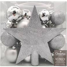 Glass Christmas Decorations Baubles Decoration Silver Christmas Tree Ornament