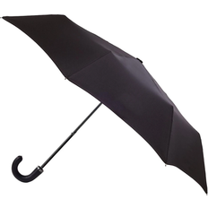 Totes Eco Leatherette Crook Handle Umbrella Black