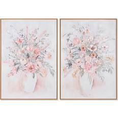MDF Vaser Home ESPRIT Shabby Chic Dekorative Sæt 70 x 3,5 x 100 cm Vase