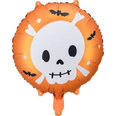 Halloween Tekst- & Temaballoner PartyDeco Dødningehoved Folieballon