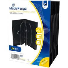 MediaRange BOX35-8 fodral till optiska skivor Plastfodral 8 diskar Svart