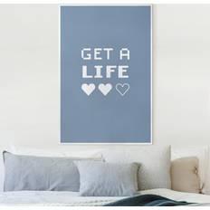 Écrans de projection Tableau sur toile Gaming Hearts Get a Life