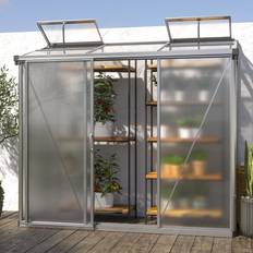 Toolport Greenhouse 222x77cm Aluminium Polycarbonate