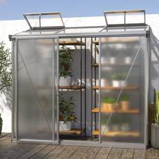 Toolport Greenhouse 222x77cm Aluminum Polycarbonate