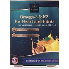 Omega-3 & Vitamin K2 For Hearts & Joints - Smart Chew 36 stk