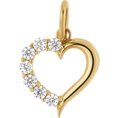 Gold Charms & Anhänger FAVS Heart Shaped Pendant - Gold/Transparent