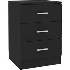 vidaXL 38x35x56cm Black Bedside Table 35x38cm