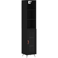 vidaXL Highboard Black Storage Cabinet 34.5x180cm