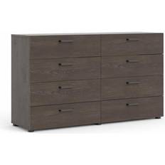 8 stk Kommoder Tvilum Dallas Dobbelt Brun Folie Kommode 140x81.7cm