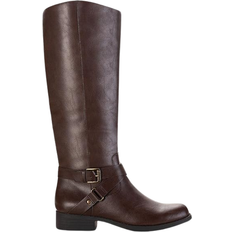 Polyurethane Riding Shoes Style & Co Marliee Wide-Calf Riding Boots W - Brown