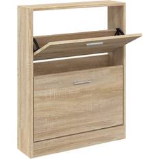 Natural Shoe Racks vidaXL 59x17x81cm Oak Shoe Rack 59x81cm