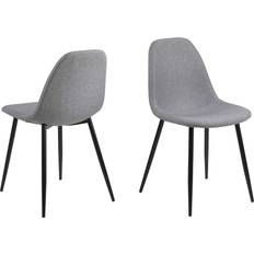 AC Design Furniture Linea Light Grey/Black Køkkenstol 84cm 4stk