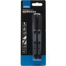 Draper Permanent Marker Pens Black 2-pack