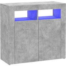 Madera Aparadores vidaXL 804332 Concrete Grey Aparador 80x75cm