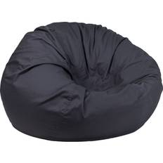 Bean Bags Flash Furniture Duncan Oversized Solid Gray Bean Bag