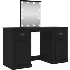 vidaXL 130x50x132.5cm Black Dressing Table 50x130cm