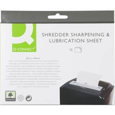 Q-CONNECT Shredder Sharpening And Lubrication Sheet 12-pack