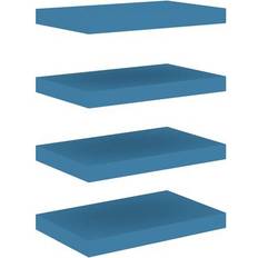 vidaXL 326614 Blue Vägghylla 40cm 4st