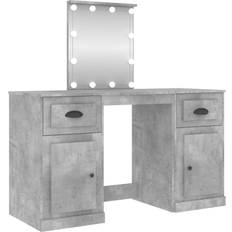 vidaXL 130x50x132.5cm Concrete Grey Toiletbord 50x130cm