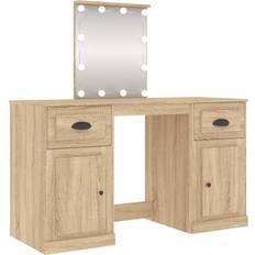 vidaXL 130x50x132.5cm Sonoma Oak Toiletbord 50x130cm